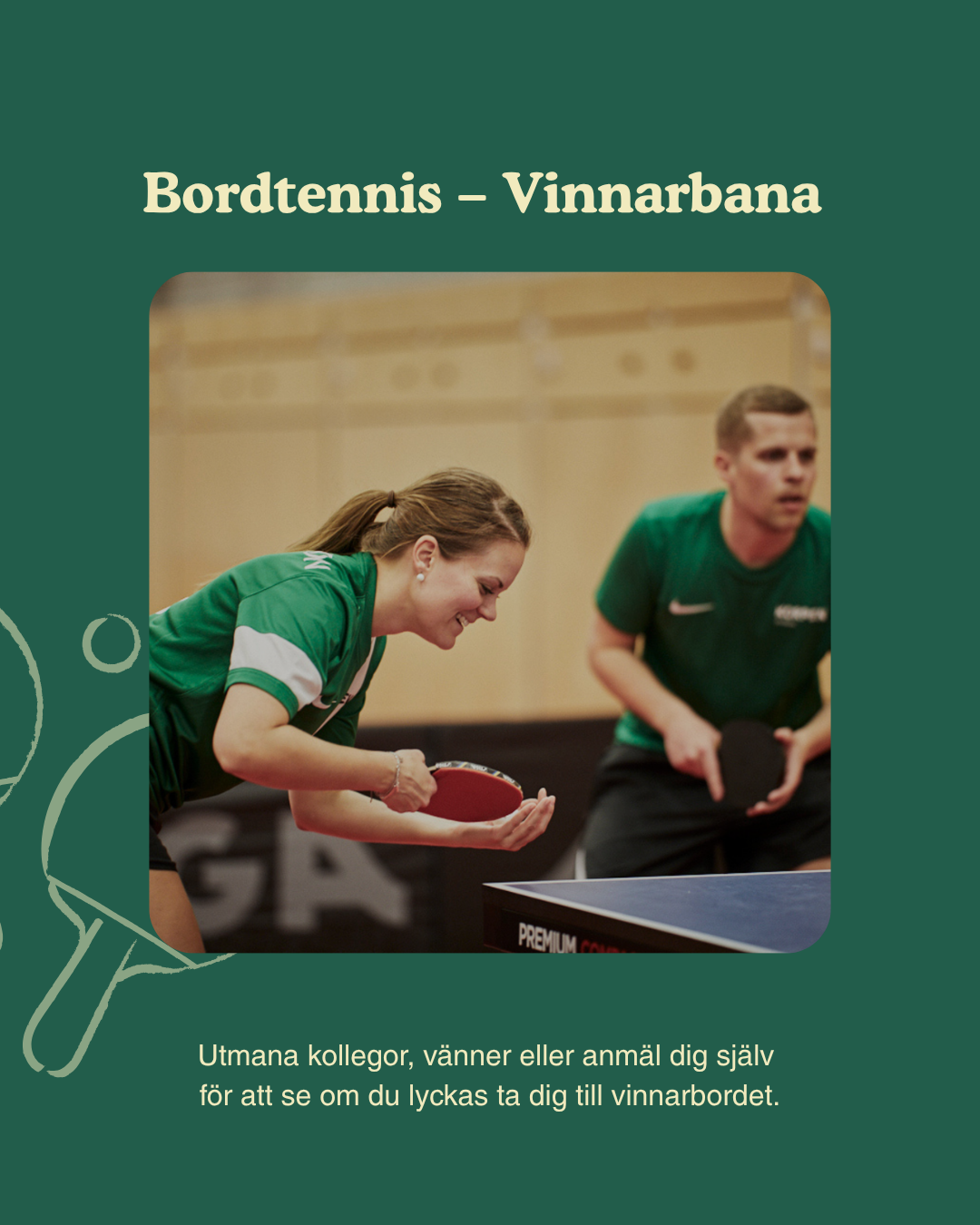 Bordtennis/Pingis med vinnarbana